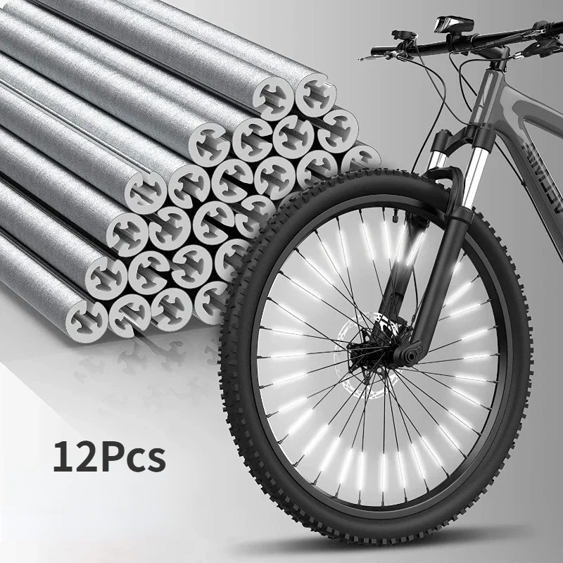 Spoke Reflector Set - 12 sztuk/zestaw rurka pasek ostrzegawczy odblaskowy