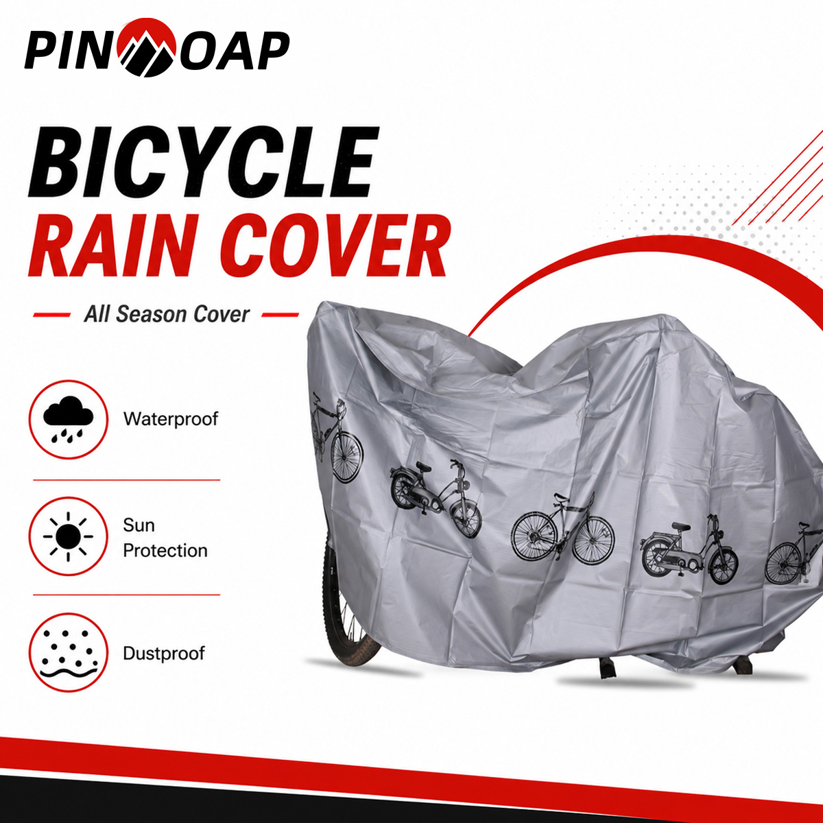 Cycling Commute Bag - Uniwersalny pokrowiec na rower PINMOAP, wodoodporny,