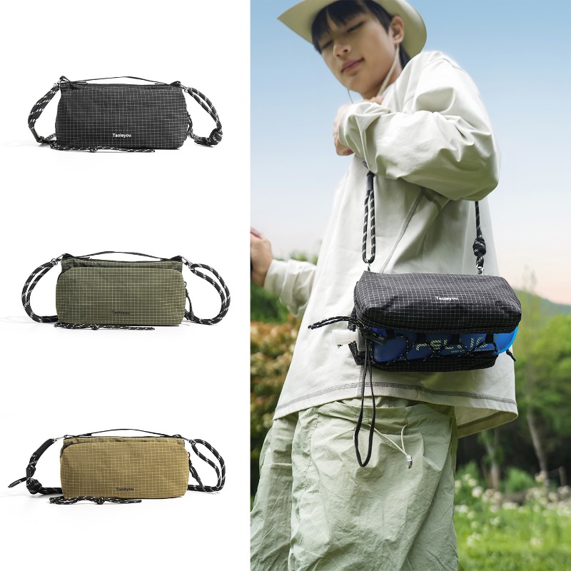 Waterproof Cycling Commute - Wodoodporna nylonowa torba crossbody z wieloma